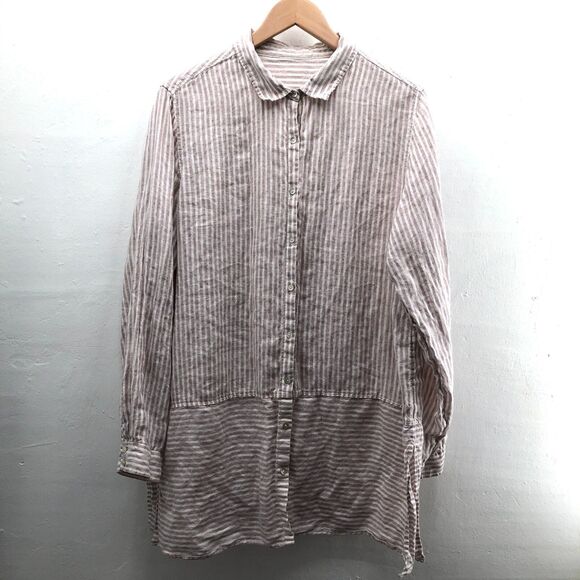 Unbranded Womens Long Sleeve Linen Top Size M-L Read - Picture 2 of 10